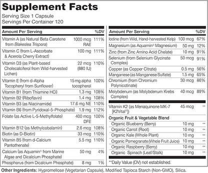 NATURELO Mens Multivitamins 120 Vegetarian