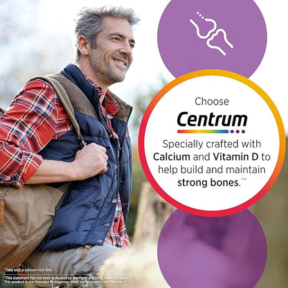 Centrum Multivitamin for Men, Multivitamin/Multimineral Supplement D3, B 250 Count