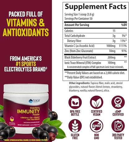 Trace Minerals | Elderberry Immunity Powder 6.7 oz