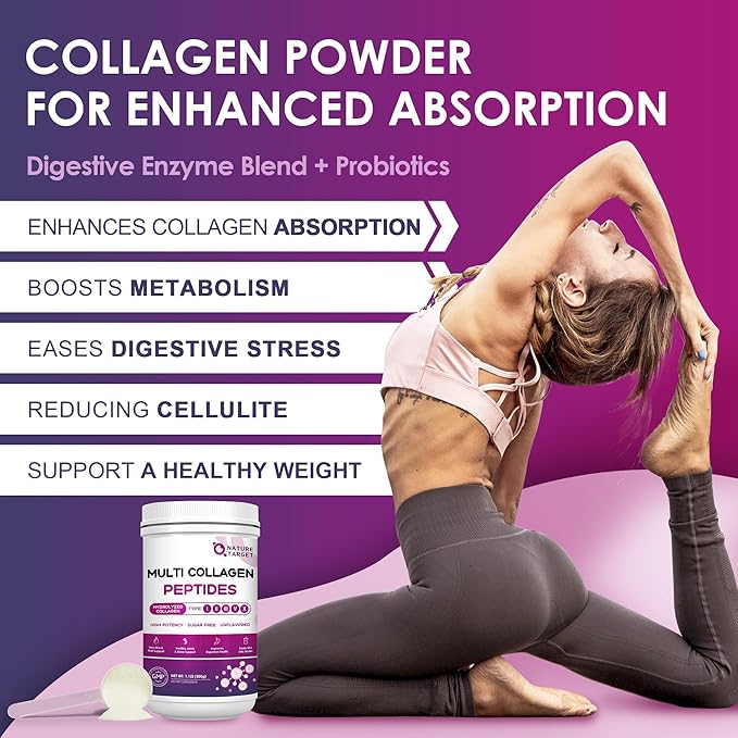 NATURE TARGET Multi Collagen Peptides Powder 50 Servings