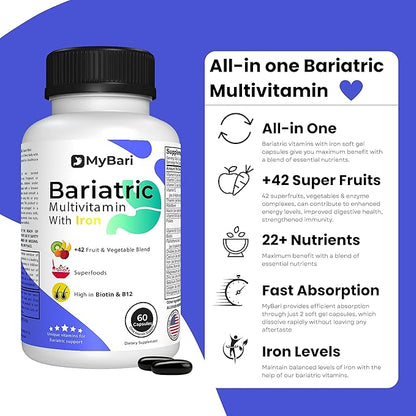 All-in-One Bariatric Multivitamin with Iron 42+ Fruit 60 Liquid