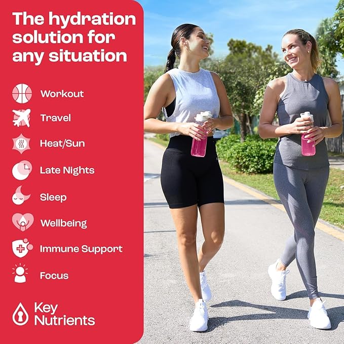 KEY NUTRIENTS Multivitamin Electrolytes Powder No Sugar - Refreshing Watermelon Electrolyte Powder - Endurance & Energy Supplement - Hydration Powder - No Calories - 90 Servings - Made in USA