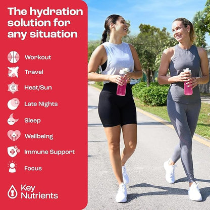 KEY NUTRIENTS Multivitamin Electrolytes Powder No Sugar - Refreshing Watermelon Electrolyte Powder - Endurance & Energy Supplement - Hydration Powder - No Calories - 90 Servings - Made in USA