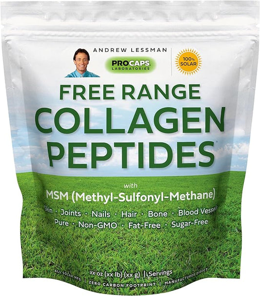 ANDREW LESSMAN Free Range Collagen Peptides 120 Servings 100% Pure.