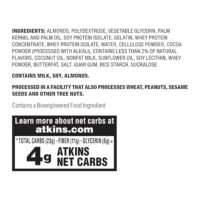 Atkins Chocolate Almond Butter Protein Meal 5 Count 2)