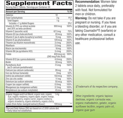 Nature's Way Alive! Garden Goodness Multivitamin 1 Serving 60 Tablets