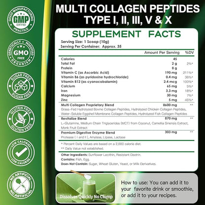NATURE TARGET Multi-Collagen-Peptides-Powder 35 Servings