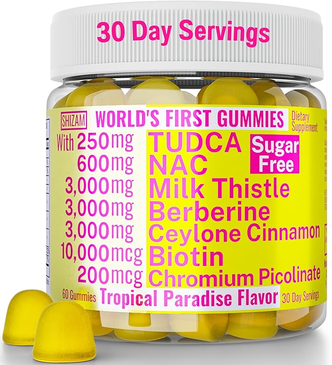 Sugarless Gummies with Chromium Picolinate TUDCA 600-mg