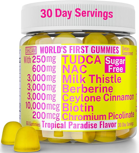 Sugarless Gummies with Chromium Picolinate TUDCA 600-mg