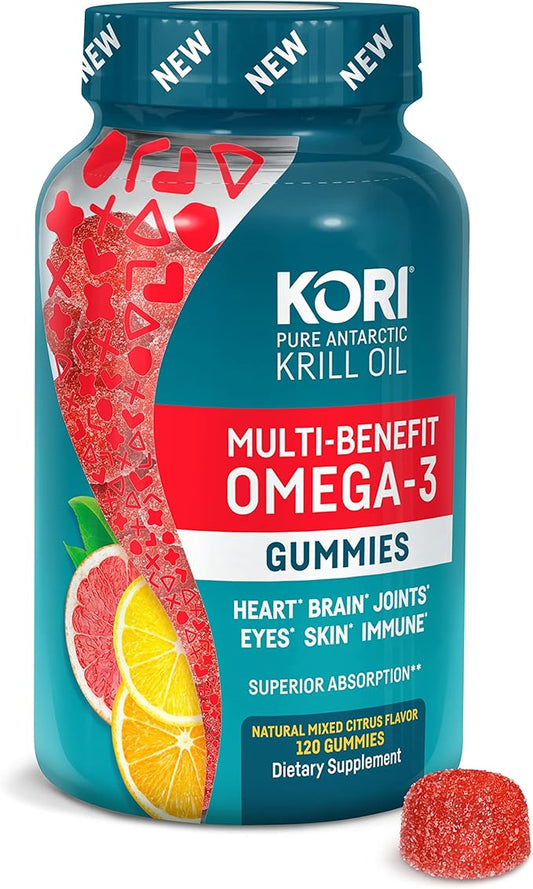 Kori Multi-Benefit Omega-3 Gummies| Heart, Brain,