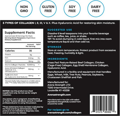 Arena Strength Collagen Peptides, 5 Types