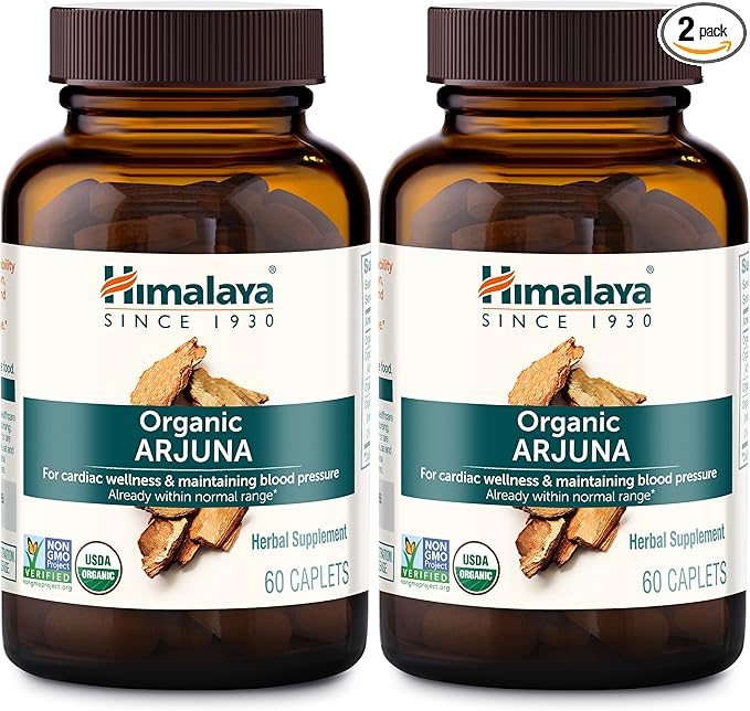 Himalaya Organic Arjuna, Blood Pressure Supplement 700mg, 60 60 Count 2)