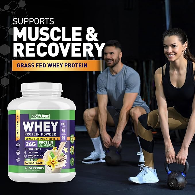 Whey Protein Powder 100% Pure 26g Protein, 60 Servings