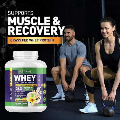 Whey Protein Powder 100% Pure 26g Protein, 60 Servings