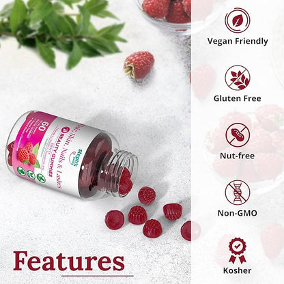 Steph's Pantry Biotin Gummies for Hair, Skin, Nails, & Lashes High Strength Gummies | Daily Multivitamins | Gluten-Free, Nut-Free, Non-GMO, Plant-Based, Vegan, Kosher (120 Gummies)