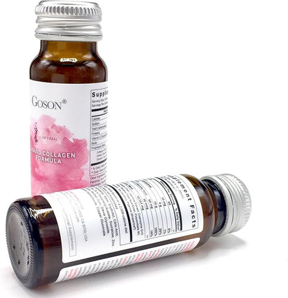 Hydrolyzed Liquid Collagen Drink, 10,000mg Wild-Caught Q10, Coenzyme, (3 Boxes, 30 Bottles,