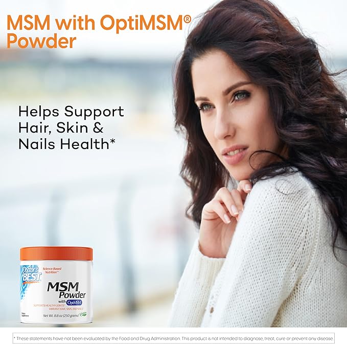 Doctor's Best MSM Powder with OptiMSM, 250 Grams