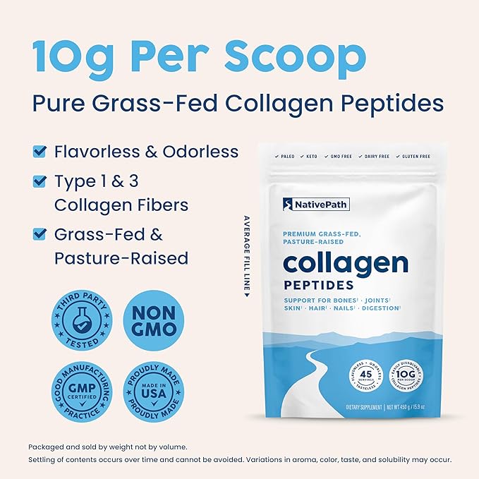 NativePath Collagen Peptides Protein 1 & 3 Collagen 15.9 oz (45 Servings)