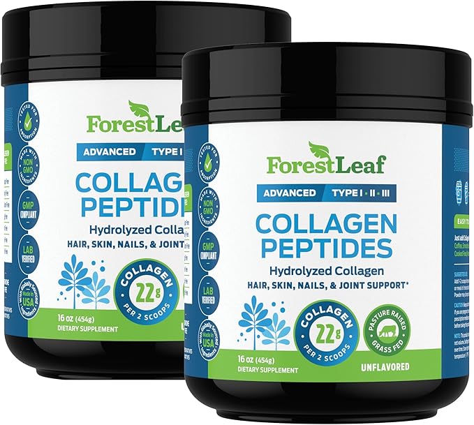 Collagen Peptides Powder Unflavored 1, 2 2 & 3 - 11g Per