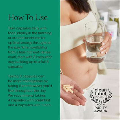 Needed. Multivitamin with Choline Capsules for Prenatal, Pregnancy, Breastfeeding, Postpartum | Expertly-Formulated & Third-Party Tested| 30-Day Supply