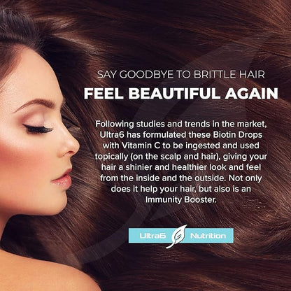Liquid Biotin with Hair Vitamins, Vitamin B6. for