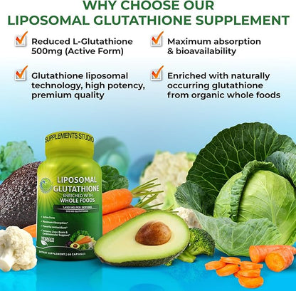 Liposomal Glutathione 500mg 60 count