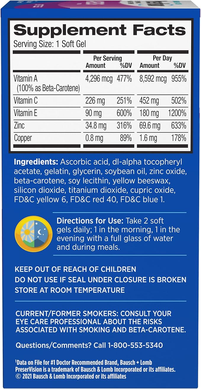 PreserVision AREDS Eye Vitamin & Mineral 90 Softgels
