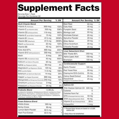 MTS Immortal Elite Multivitamin B1, B2, B2, B5, B5, B6 B6 and B-12 | 30 Complete
