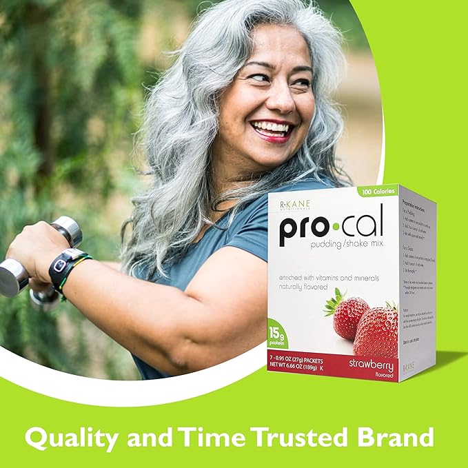 Pro-Cal Pudding/Shake Mix, Low Calorie Protein 15g Protein, 7 Packets