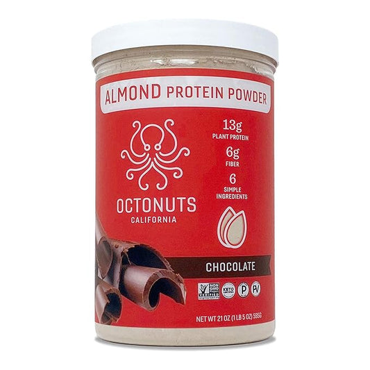 Chocolate Almond Protein Powder, 21 Ounce, 13g Plant 17 Servings