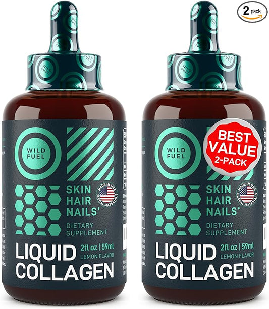 Liquid Collagen Peptides with Biotin 10,000mcg Collagen 5,000mcg Biotin 2x2oz