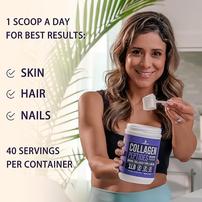 Collagen Peptides Powder for Women Hydrolyzed 1Lb