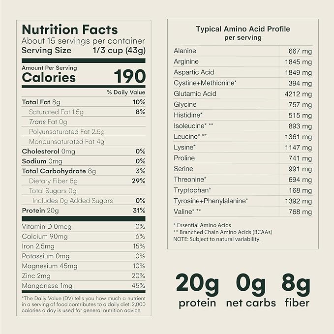 Mikuna Vegan Protein Powder (Unflavored, 15 Servings)