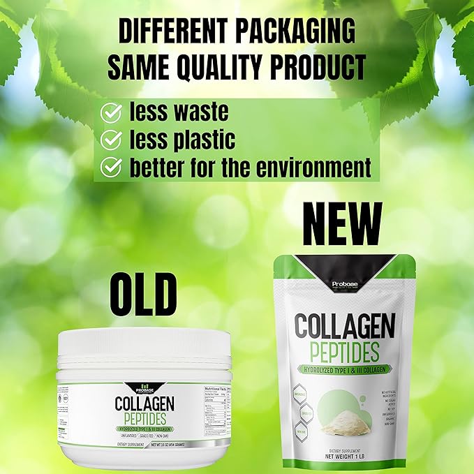 Collagen Peptides Powder (Type I, III) 16 Oz
