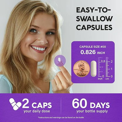 Biotin | Collagen | Keratin - 25000 mcg B2 | B3 | B6 | B7 - 120 Capsules