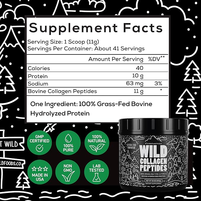 Wild Collagen Peptides Powder (16 oz)