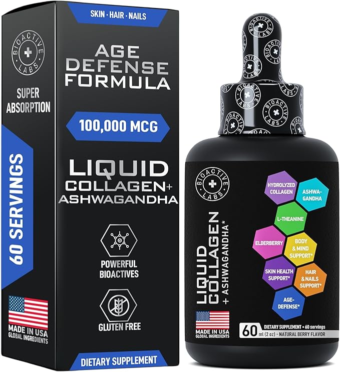 Liquid Collagen for Women and Men 100,000mcg Collagen 2oz