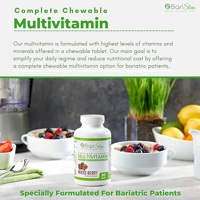 BariSlim Complete Chewable Bariatric Multivitamin Tablets 45 mg (90 Count)