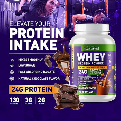 Whey Protein Powder 100% Pure 24g Protein, 24 Servings