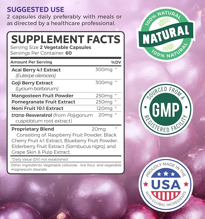 Super Antioxidants Supplement 120 Capsules