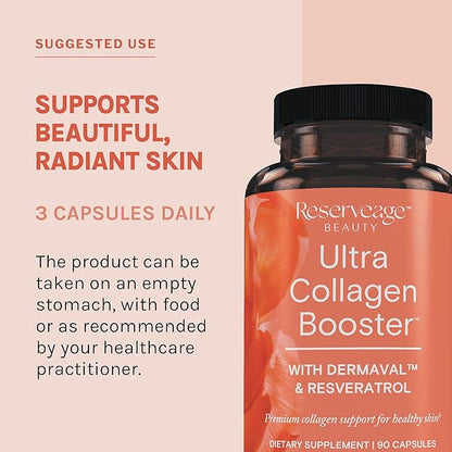 Reserveage, Ultra Collagen Booster, Skin Supplement, 90 Capsules