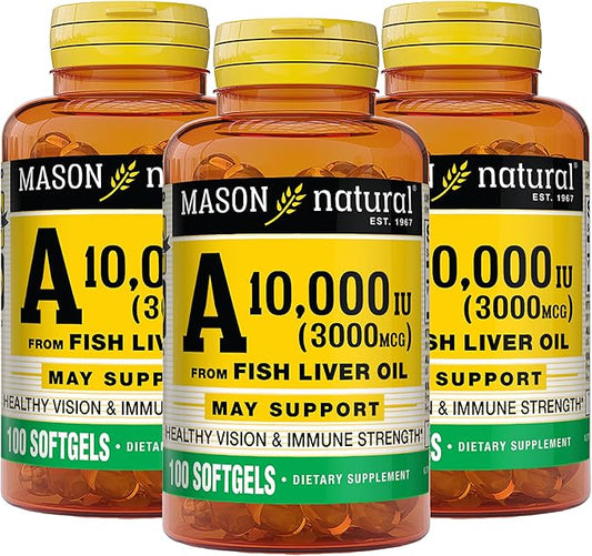 MASON NATURAL Vitamin A 3,000 mcg 10000 IU 100 Count, 3