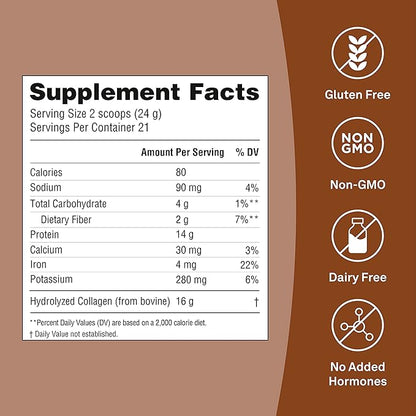 Organika Chocolate Enhanced Collagen 17.78 oz