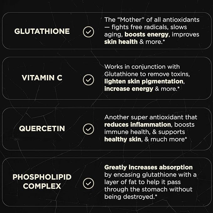 ELMNT 2150mg Super Antioxidant Liposomal Glutathione 1000mg - 90 Pills