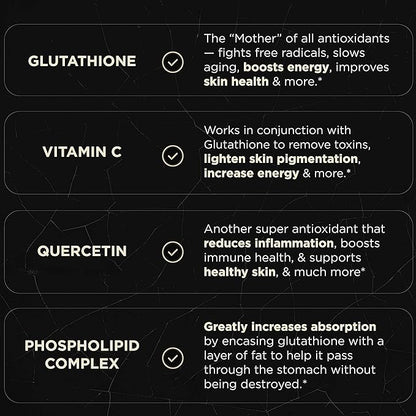 ELMNT 2150mg Super Antioxidant Liposomal Glutathione 1000mg - 90 Pills