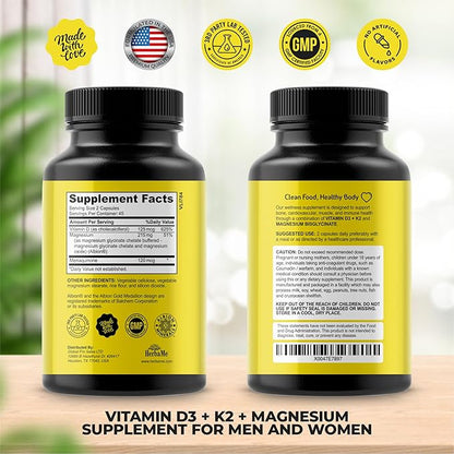 Vitamin D3 5000 IU + K2 90 Capsules