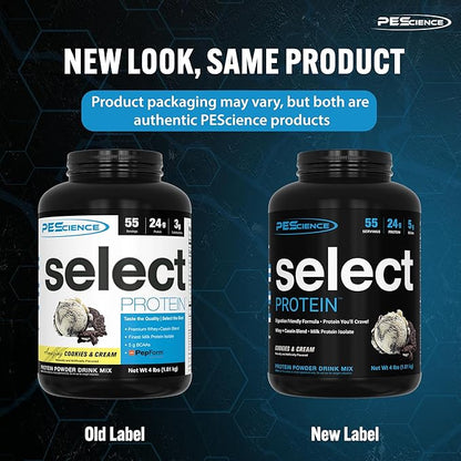 PEScience Select Low Carb Protein Powder, Cookies and Cream, 27 Serving, Keto Friendly and Gluten Free