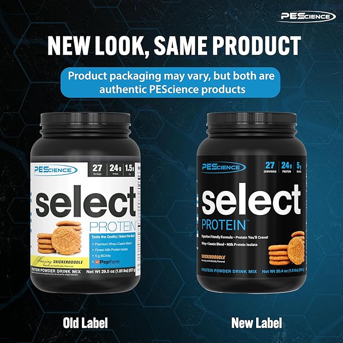 PEScience Select Low Carb Protein Powder, Snickerdoodle, 27 Serving, Keto Friendly and Gluten Free