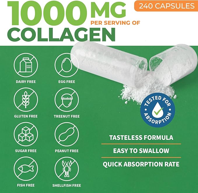ForestLeaf Multi Collagen Pills with Hyaluronic 240