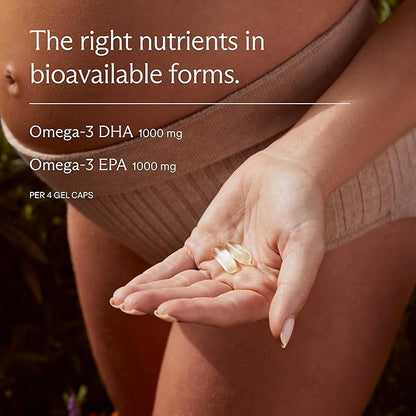 Needed. Prenatal Omega-3 1000mg DHA, 1000mg EPA, 4 Softgel 30-Day Supply